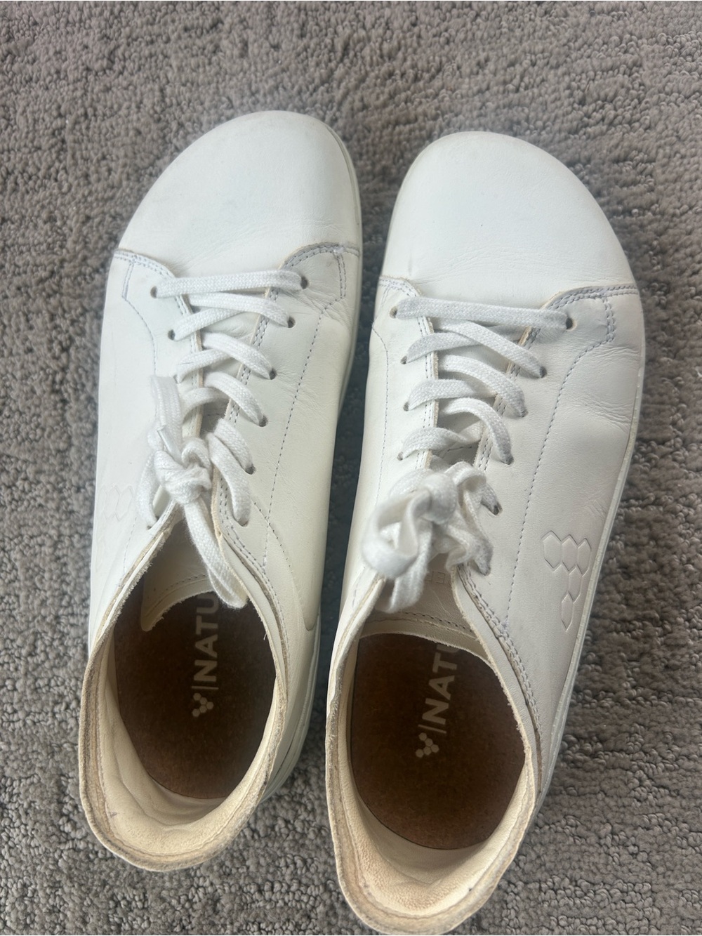 Vivo Barefoot Geo Court White Leather Women's Minimalist Sneakers
